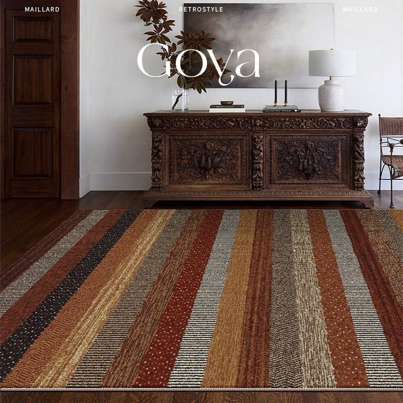 KMEIT Thảm Phòng Khách Cổ Sofa Bàn Cà Phê Chăn Retro Chống Bụi Bẩn Ánh Sáng Sang Trọng Phòng Ngủ Cao