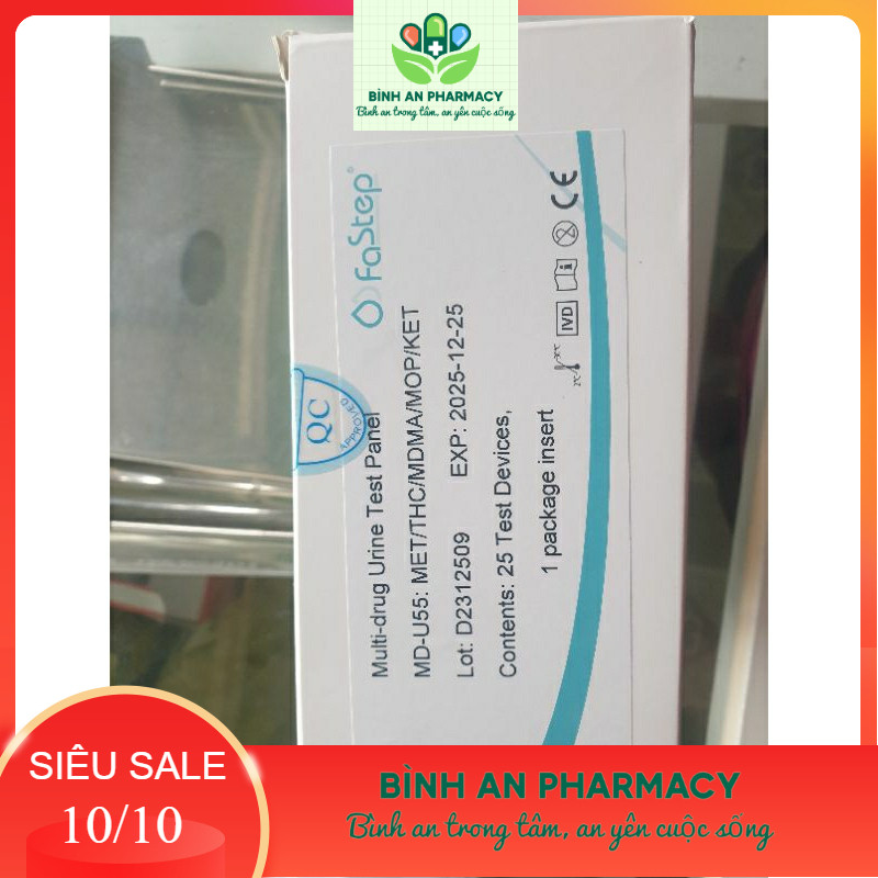 Test Ma tuý tổng hợp 4 và 5 chân bằng nước tiểu FASTEP Mỹ - Đại Phong Pharmacy (có che tên)