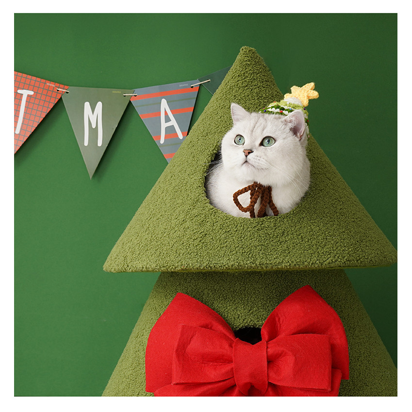 Chó Thú Cưng Knits Mũ Giáng Sinh Mèo Con Trang Trí XMAS Mũ Stuff