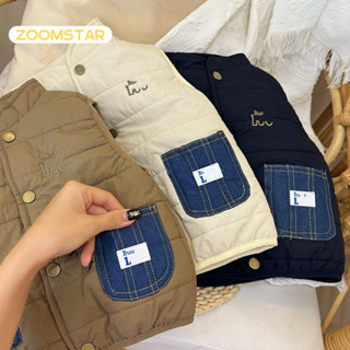 ZOOMSTAR áo gile cho bé áo len bé trai áo phao gile cho bé gile len cho bé chất lượng thời trang thoải mái 2024 NEW STYLE KMJ24A144K 44Z241030