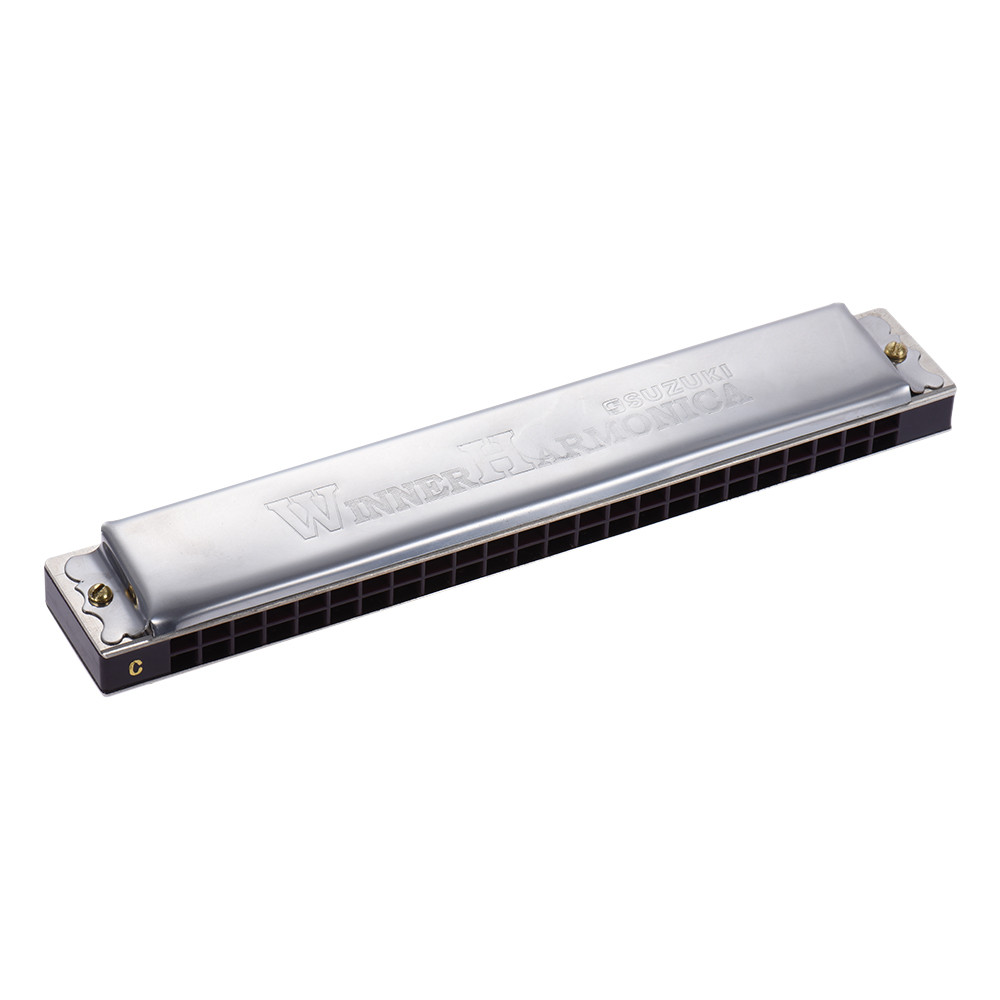 SUZUKI Of C Có Hộp W-24 24 Harmonica Có Hộp Hộp Nhạc Học Sinh Âm Nhạc Harmonica Chìa Khóa 24 Phím Ha