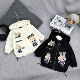 [Có sẵn] Áo khoác Labubu siêu hot chất gió loại 1 xịn đẹp phù hợp thu đông cho bé trai bé gái từ 8-25kg