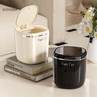 Guouqna Mini Press Thùng Rác Để Bàn Giỏ Rác Bàn Nhà Thùng Rác Nhựa Đồ Dùng Văn Phòng Thùng Rác Hộp Đựng Rác GUOUqna
