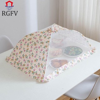 Rgfv Lưới Thực Phẩm, Vải Ren Hình Ô Lưới Thực Phẩm, Chống Bụi Có Thể Gập Lại Thoáng Khí Bát Ăn Lều Chống Muỗi