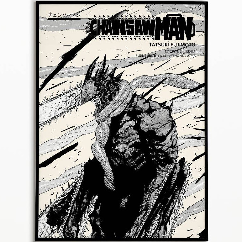 FREESHIP ⭐️ Manga Chainsaw Man | Chainsaw Man Poster - Tranh Decal Dán Tường - Ảnh Treo Tường