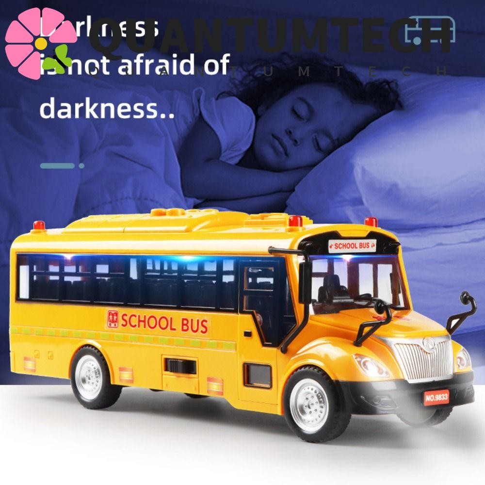 Mô hình xe buýt đi học dành cho trẻ em QUANTUMTECH, Mô hình xe mô hình mô hình mô hình xe hơi quán t