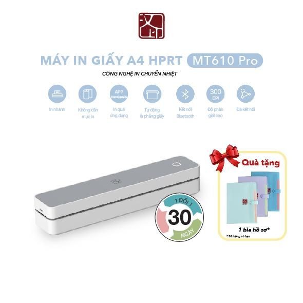 [ Hỏa Tốc HCM ] Máy In Di Động MT610 Pro HPRT Khổ A4 Bluetooth 5.0 300 DPI Lưu bản in 3 năm