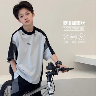 Set Đồ Thể Thao Trẻ Em Nam Cực Ngầu - Áo Phông + Quần Short Chất Liệu Mát Mịn | Size 120-170