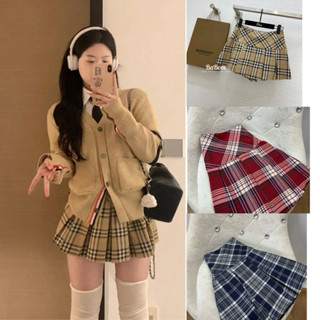 Chân váy xếp ly,chân váy tennis dáng ngắn thiết kế lưng cao tôn dáng hoạ tiết kẻ chất liệu thô lên form chuẩn