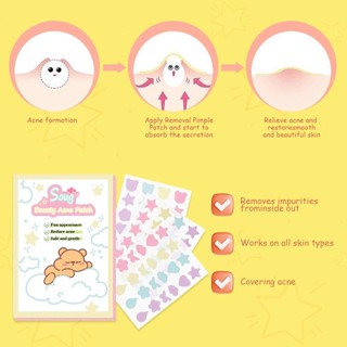 Soug Màu Sắc Dễ Thương Hydrocolloid Acne Patch Bear Star Acne Patch