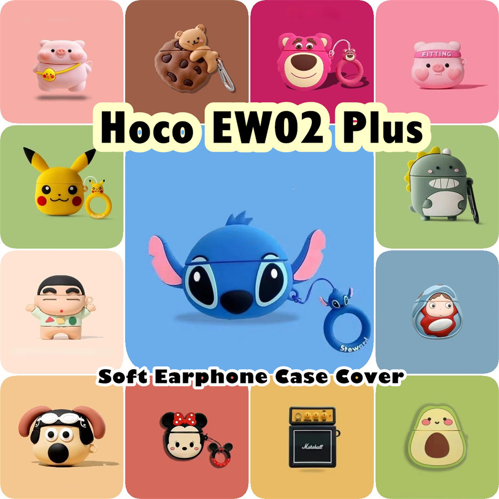 【Hot sale】Cho Hoco EW02 Plus ốp tai ng Case phim hoạt hình Ảnh thật Vỏ Bảo Vệ Hộp Sạc Tai Nghe NO.1