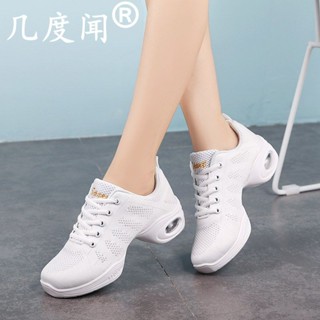 2023 Square Dance Giày Nữ Lưới Người Lớn Jazz Thể Thao Giày Khiêu Vũ Nữ Đế Mềm Nhảy Múa Giày Mẹ