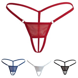 BLURVER~Men Underwear Plain Casual G string Jock strap Knickers See through Stretch