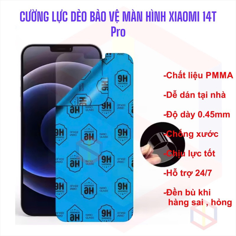 (Xiaomi 14T/14T Pro) Dán cường lực dẻo 9H xalashop