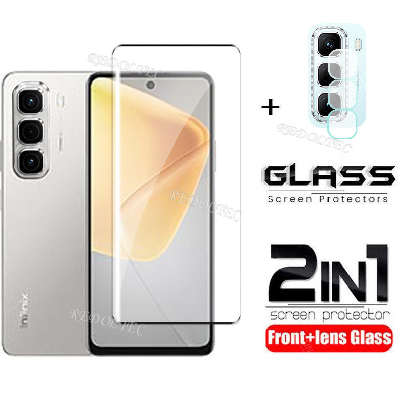 2 trong 1 Infinix Hot 50 Pro + 4G Bảo vệ màn hình + Bảo vệ ống kính Full Cover Infinix Hot 50 Pro Pl