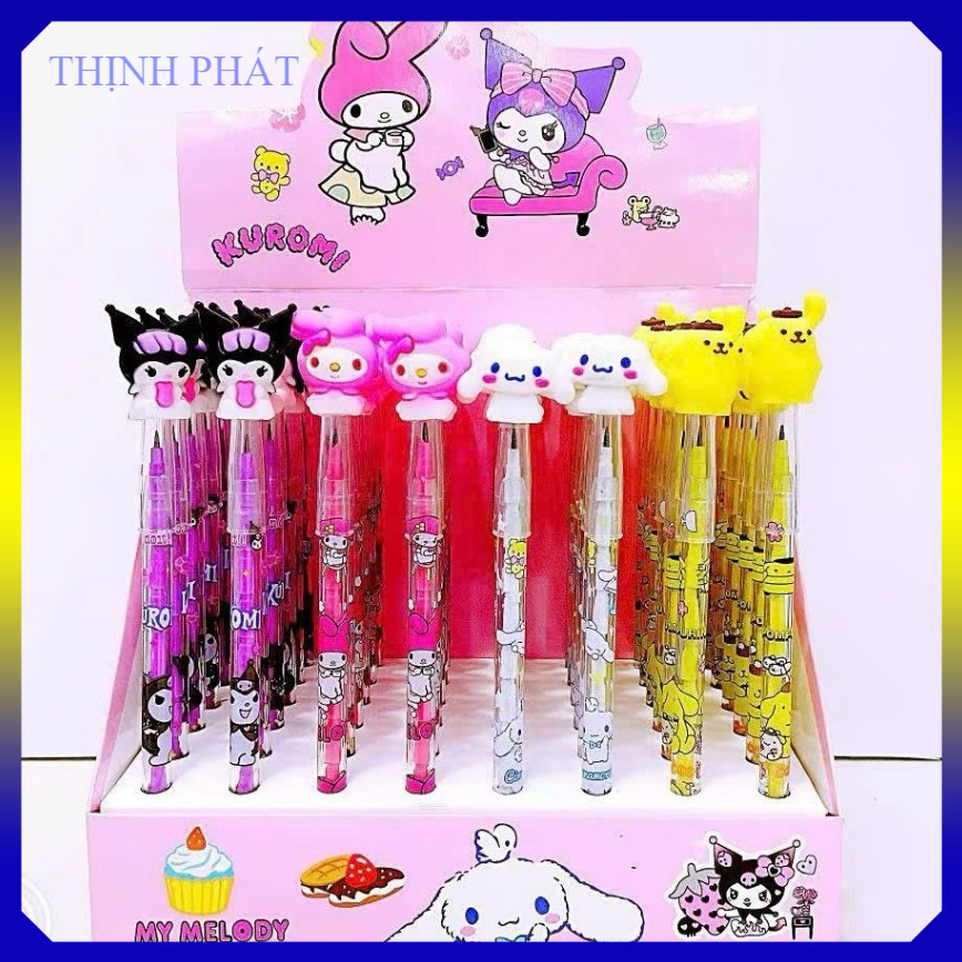 5 Bút chì khúc đầu thú, bút chì khúc khúc đầu gắn charm KUKUMI, bút chì khúc hình cute (vpp Thinhpha