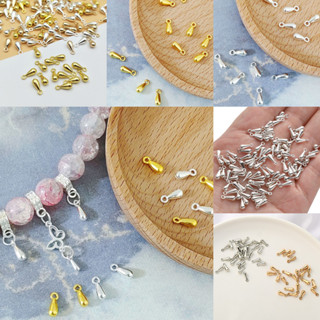 100 / 500 Chiếc 2 * 7mm Vòng Cổ Cuối Tây Tạng DIY Giọt Hạt Vàng / Bạc Trang Sức Phát Hiện