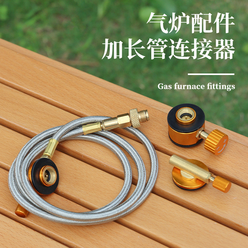 Cắm Trại Ngoài Trời Bếp Gas Flat Van Gas Kết Nối Ống Phụ Kiện Dài Bình Gas Phẳng Bếp Bơm Hơi Phụ Kiệ