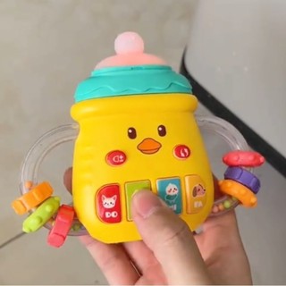 Xúc Xắc Gặm Nướu Hình Bình Sữa Có Nhạc & Đèn – Đồ Chơi Phát Triển Giác Quan Cho Bé