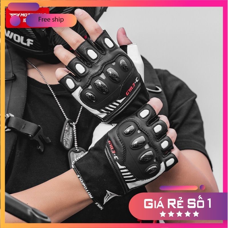 Găng tay gù carbon MOTOWOLF GM3 Chính hãng- GM3C cụt ngón