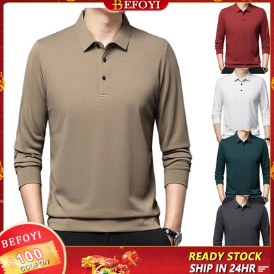 Áo Sơ Mi Polo Nam Dài Tay Ve Áo Thun Thoải Mái Trẻ Trung Trung Niên Kinh Doanh Đa Năng Dưới Cothing LQ57