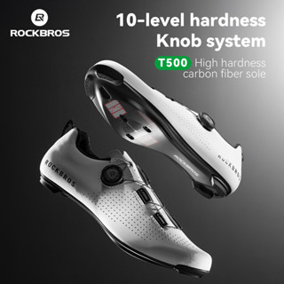 ROCKBROS Xe Đạp Đường Bộ Đi Xe Đạp Cleats Giày Sợi Carbon Núm Cạnh Tranh Đáy Cứng Giày Đi Xe Đạp Thoáng Khí Phù Hợp Với Nam Nữ Phụ Kiện Đi Xe Đạp