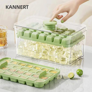 Máy làm đá viên KANNERT, Loại ép Khay làm đá mùa hè di động, cấp thực phẩm có hộp lưu trữ Máy làm đá tự chế đông lạnh nhanh Nhà bếp