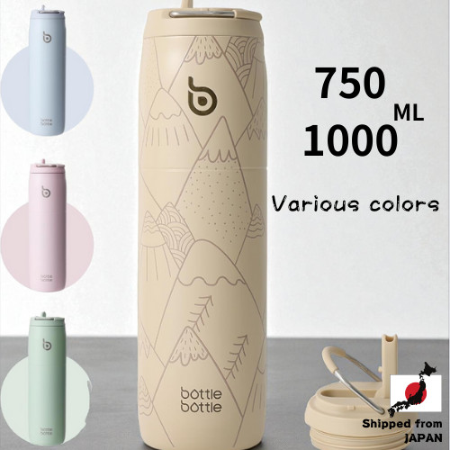 BOTTLE BOTTLE 750ml Insulated Water Bottle with Straw, Kids and Adults Drinkware, Vacuum-Sealed and 