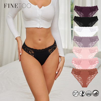 Finetoo Quần Lót Ren Cho Nữ Liền Mạch Quần Lót Quần Lót Nữ Ren Hoa Phối Cảnh Dây Thắt Lưng