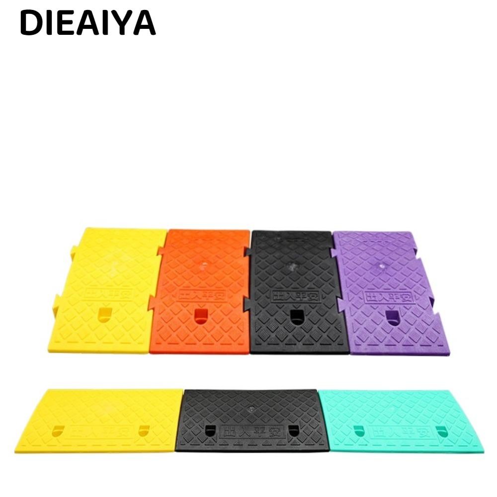 DIEAIYA Xe Bánh Xe Đường Lái Xe Ramps, Đen Chống Trơn Trượt Lốp Curb Ramps, Dày Tốc Độ Vàng Bump Cur