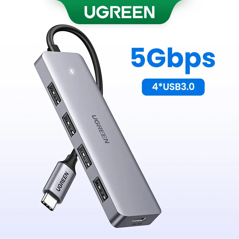 UGREE UsbC Hub Type-C sang Usb Hub Splitter 5Gbps Otg Adapter Cho iPhone17 Điện Thoại Thông Minh Doc