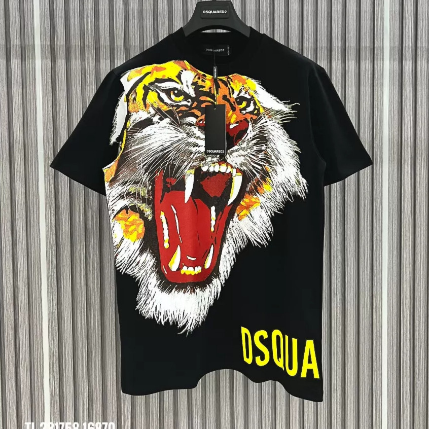 Áo Thun, Áo Phông Hổ Vàng DSQ ZangZang Vải Cotton Thời Trang Nam Nữ Cao Cấp