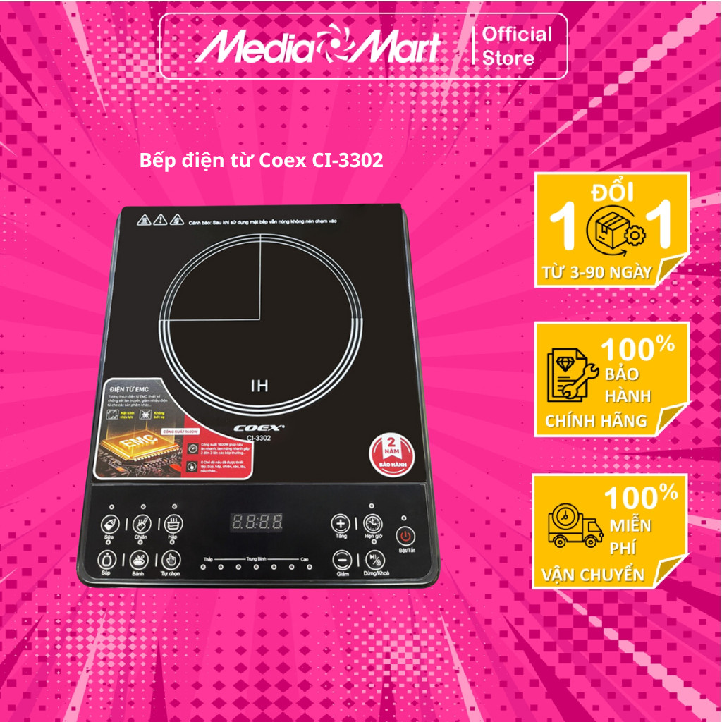Bếp điện từ Coex CI-3302 (Kèm nồi lẩu)