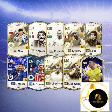 Móc khoá cầu thủ - Thẻ trưng bày FC Online (FO4)-in 2 mặt
