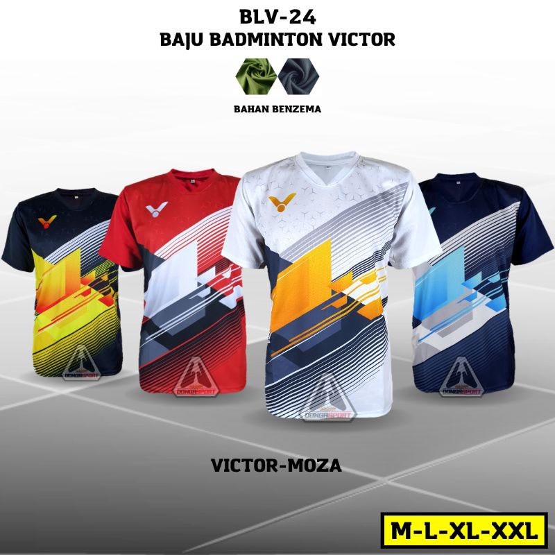 Blv-24 VIC MOZA BADMINTON Áo Sơ Mi Tay Trưởng Thành BADMINTON Áo Thun BADMINTON JERSEY BADMINTON Áo 