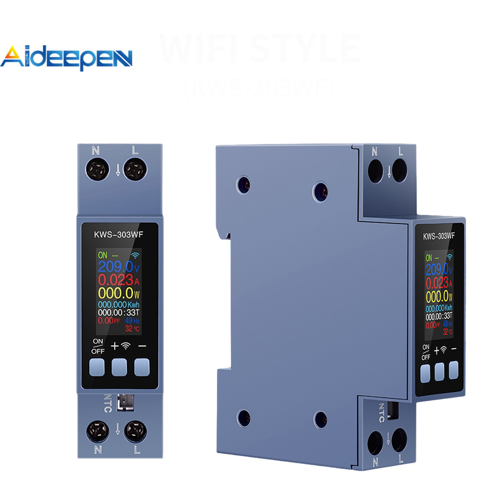 Aideepen KWS-303L 0.96 inch Màn hình màu TFT 8 trong 1 điện áp đa chức năng và đồng hồ đo điện áp dò