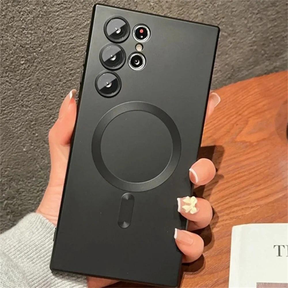 Dành Cho S25 Ultra Ốp Lưng Từ Tính Mờ Sang Trọng Cho Samsung S24 S25 S23 S22 Ultra S21 S25 Plus S25 