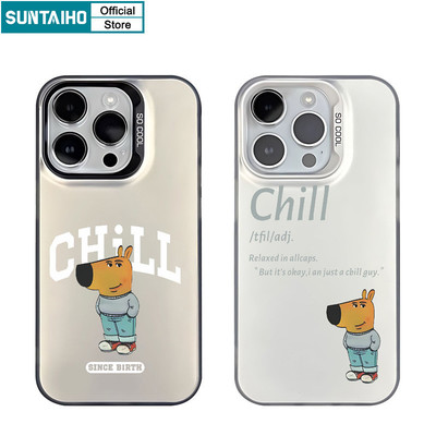 Suntaiho Phim Hoạt Hình Chất Lượng Cao Họa Tiết Chó Ốp lưng Iphone 16 15 14 13 12 11 Pro Max TPU Silicon Mềm Cao Cấp Chống Sốc Ốp Lưng