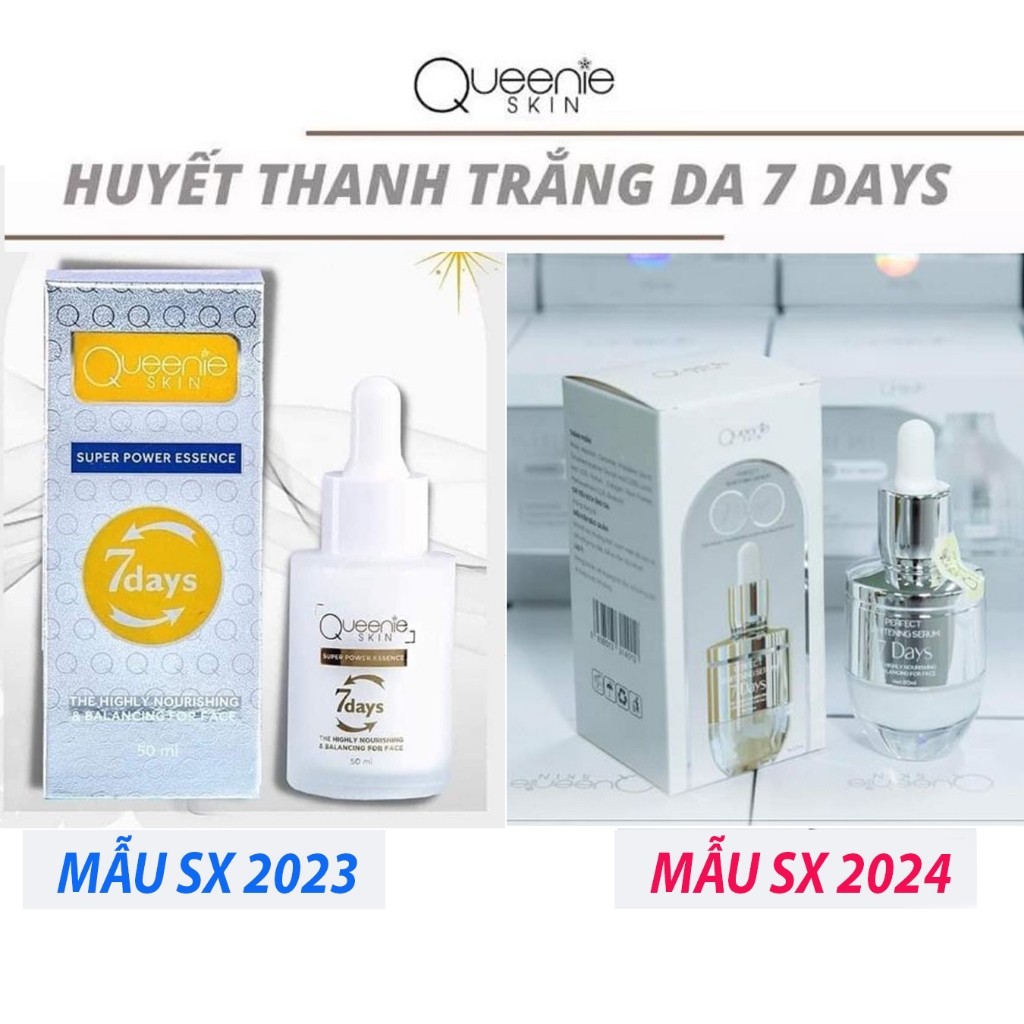((Chính Hãng)) Serum Huyết Thanh 7Day Queenie Skin - Sẵn 2 Mẫu
