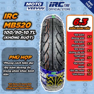   MTVV  Vỏ lốp xe máy IRC INOUE 100 90-10 TL MB520 Sau LEAD Attila Lốp không ruột<END> 