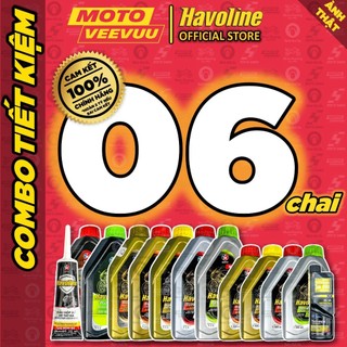   MTVV   COMBO 6 CHAI  Dầu nhớt số CALTEX HAVOLINE ĐỦ MÃ 5W40 15W40 20W50 10W40 800ml 1 Lít Xe Số Xe Ga <END> 