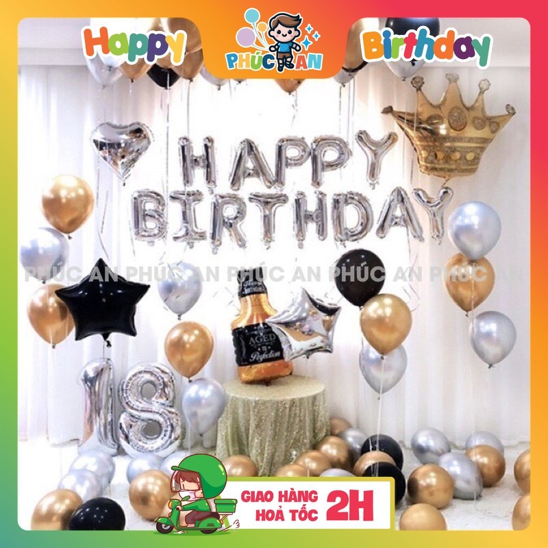 (COMBO 2) Set trang trí sinh nhật lung linh HPBD
