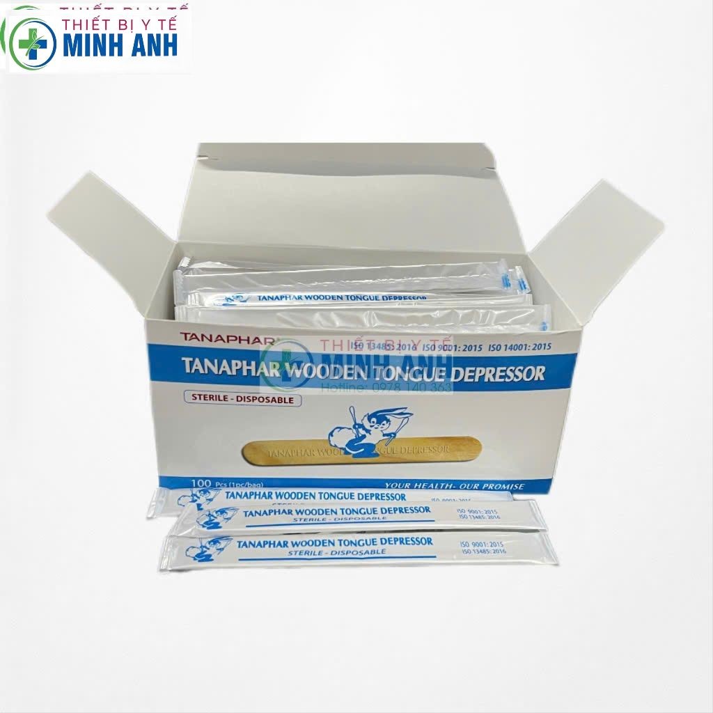 QUE ĐÈ LƯỠI GỖ TANAPHAR 100 QUE