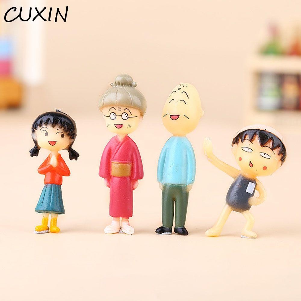 Set 12 mô hình nhân vật chibi Maruko trang trí đa dụng