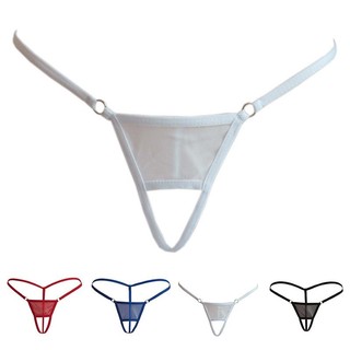 BLURVER~Men Underwear Plain Casual G string Jock strap Knickers See through Stretch