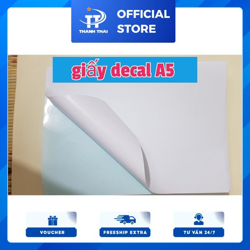 Combo 2 tập Giấy đề can A5 đế xanh( tập 100 tờ) - Giấy decal A5 bóc dính đế xanh