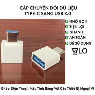  QT Đầu Chuyển OTG USB 3.0 Ra Type C TECHZOONE.Để Kết Nối Chuột Bàn Phím Tay Cầm Camera Rời 