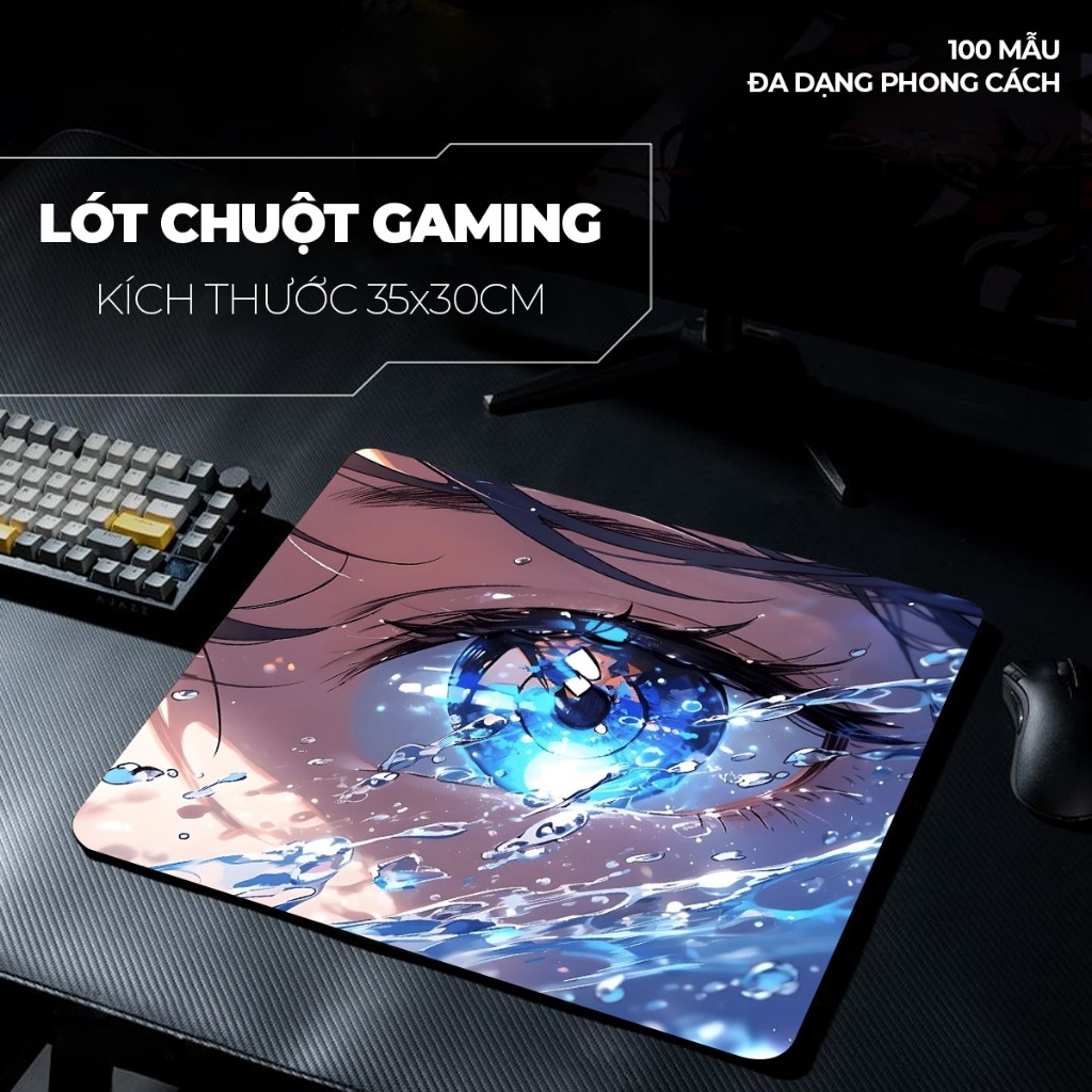  Lót chuột pad chuột kích thước 35x30cm chuyên game FPS độ dày 3mm chất liệu cao su chống trơn trượt Pinktech 