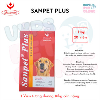  Sanpet Plus – Xổ Giun Cho Chó Trên 3kg Không Phù Hợp Cho Mèo Và Chó Nhỏ 