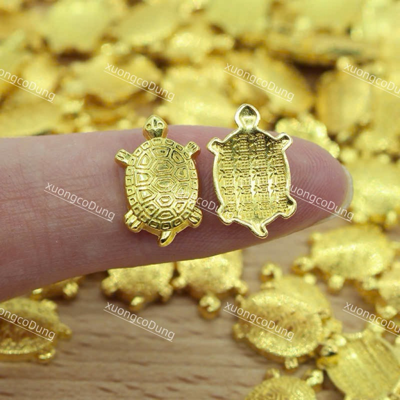 [ Tài lộc ] 10 Con Rùa Tiền Vàng Phong Thủy , rùa vàng mini trang trí